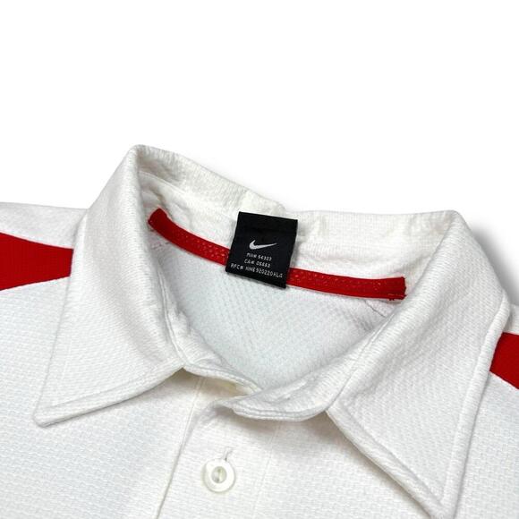 Vintage Nike UGA Georgia Bulldogs Golf Polo Shirt Mens Large White Short Sleeve - Picture 5 of 11